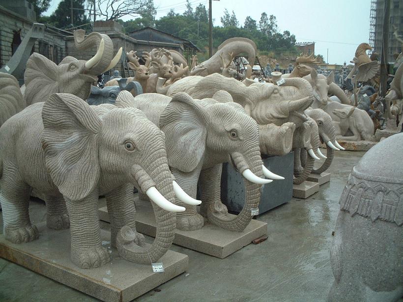 ani-008, stone animals carving